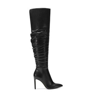 INC Womens 9.5 M Black Iyonna High Heeled Over The Knee Boots NIB HG0